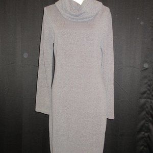 Women's Banana Republic Cowl Neck Brown Sweater Dress Size Medium